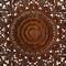 Brown Wood Handmade Intricately Carved Floral Wall Decor with Mandala Design Set of 3 22", 48"